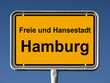 Ortstafel von Hamburg