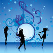 blue dancing girls
