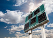 HIgh School Score Board on a Blue Sky