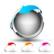 Button with round arrow. Set Button with round arrow. Set