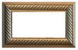 wooden old-looking frame with golden-silver ornament