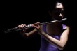 Girl playing a flute