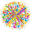 Multicolor cartoon burst-vector Multicolor cartoon burst-vector