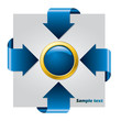Blue arrow presentation brochure Blue arrow presentation brochure