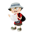 tourist boy