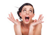 Young woman isolated - surprise Young woman isolated - surprise