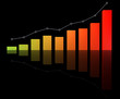 Illustration: abstract business graph abstract business graph
