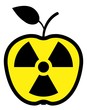Apple polluted by radiation