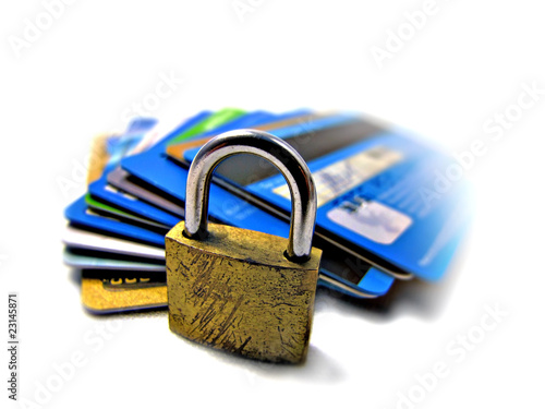Photo: Credit card security safety - pin and password Credit card security safety - pin and password