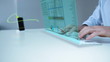 businessman working withh future laptop