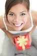 Woman holding gift