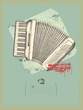 old accordion- drawing- music theme