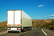 Large white lorry on Mediterranean Motorway