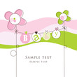 Baby girl arrival card