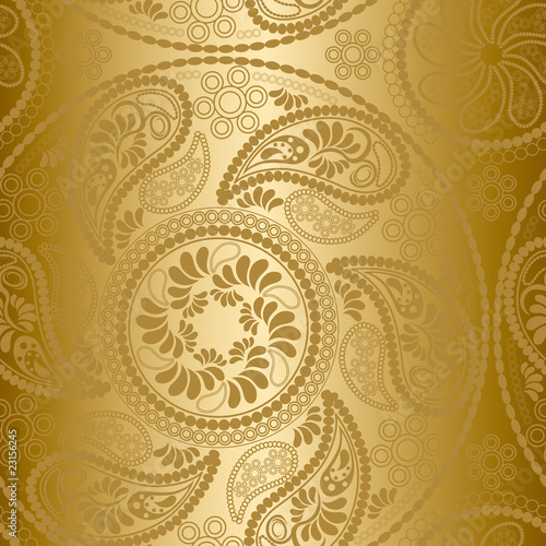 Vector: Seamless Gold Mandala Patterns Seamless Gold Mandala Patterns