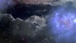 Video motion background: stars and clouds