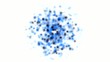 animation of blue cells,virus,egg