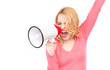 woman with megaphone