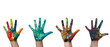 color painted child hand art craft color painted child hand art craft