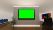 Green Screen Background Interior Office