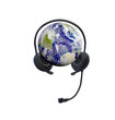Headphones on earth isolated on the white