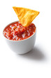 nachos and tomato dip