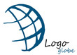 Logo globe bleu
