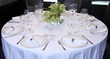 Fancy table set for a dinner