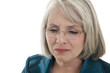 Sad mature woman