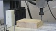 CNC machine milling wood part