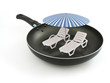 Beach in hot frying pan