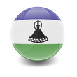 Esfera brillante con bandera Lesoto