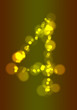 Number with glowing lights Number with glowing lights