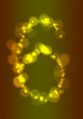 Number with glowing lights Number with glowing lights