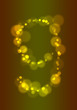 Number with glowing lights Number with glowing lights