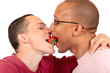 Mixed ethnicity  gay couple