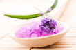 lavender flower and bath salt. spa and wellness