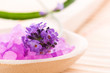 lavender flower and bath salt. spa and wellness