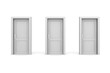 Three Grey Closed Doors