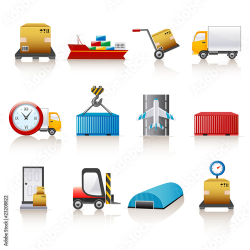 Vector: logistic icons logistic icons