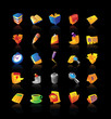 Realistic icons set for office