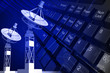 Satellite dish and key board