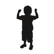 Silhouette enfant capricieux