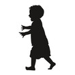 Silhouette premiers pas de bébé
