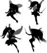 Vector: Little fairies set Little fairies set