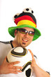 Fußballfan mit Ball