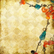 vintage paper with beads border vintage paper with beads border