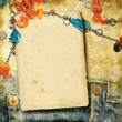 retro background with frame and beads retro background with frame and beads