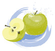 Splashed apple
