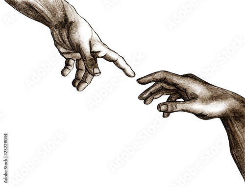 Illustration: Hands of God and Adam Hands of God and Adam